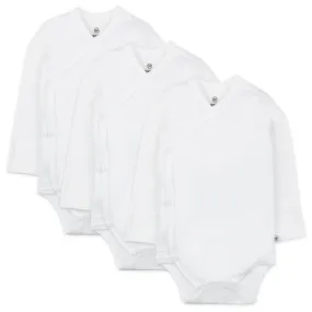 3-Pack Organic Cotton Long Sleeve Side-Snap Bodysuits