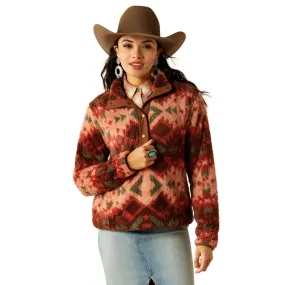 Ariat Ladies Berber Snap Front Sweatshirt  Plainsview Print 10053942