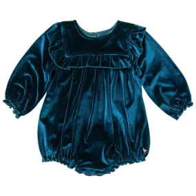 Baby Girls Velour Quinn Bubble - Midnight Blue