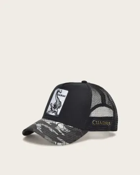 Black alligator patch cap