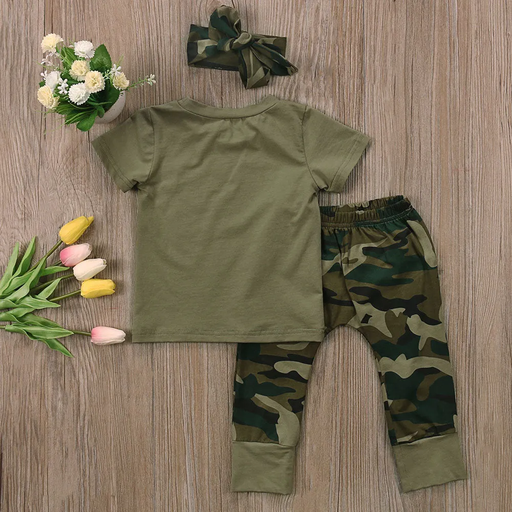 Daddy's Girl or Boy T-Shirt Camouflage Pants Outfit