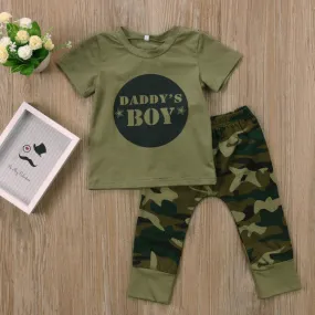 Daddy's Girl or Boy T-Shirt Camouflage Pants Outfit