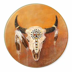 "Big Medicine" Bison Round Cutting Board - 12"