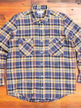 "Vespa P's" Check Flannel in Blue