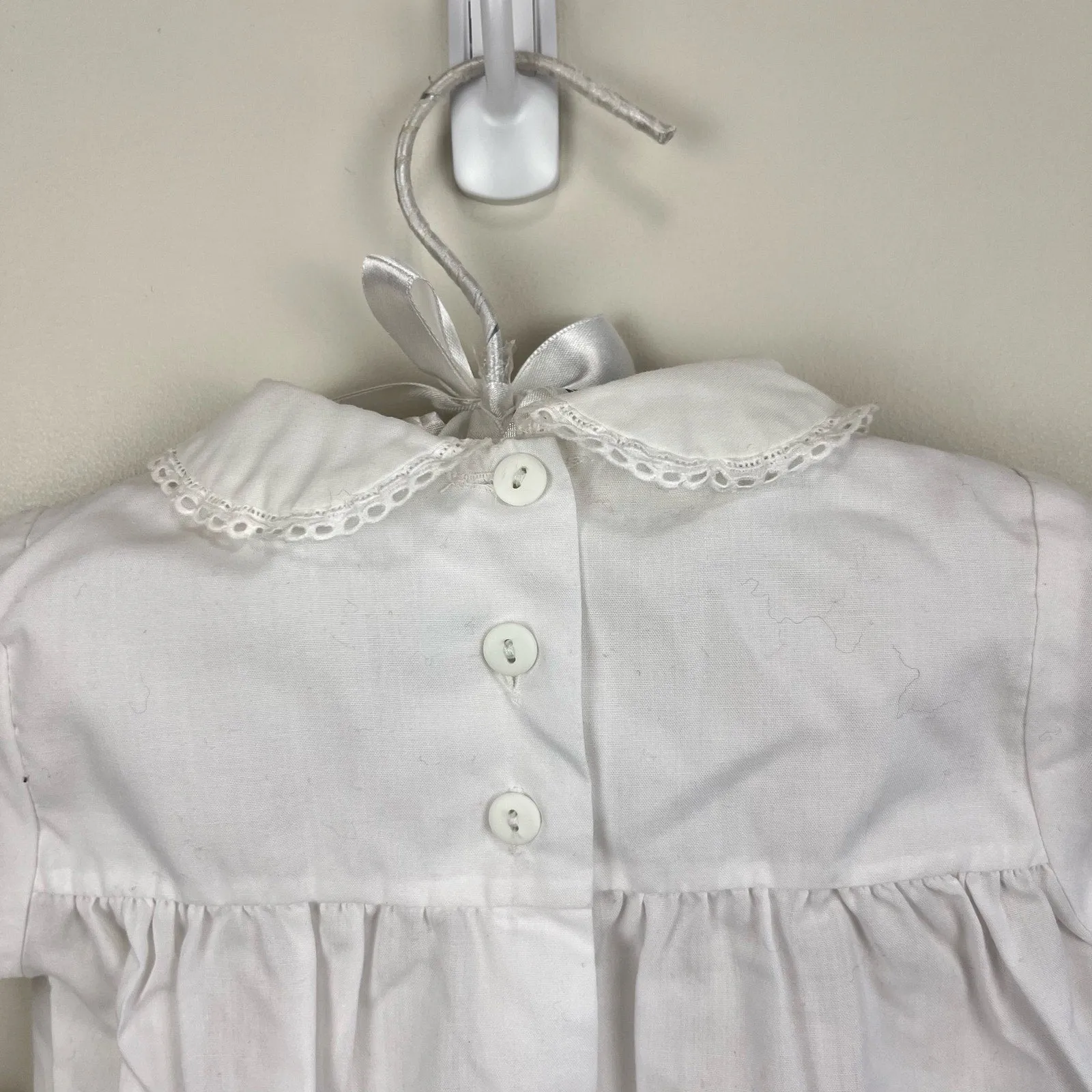 Sarah Louise England Hand Smocked White Bubble Newborn NWT