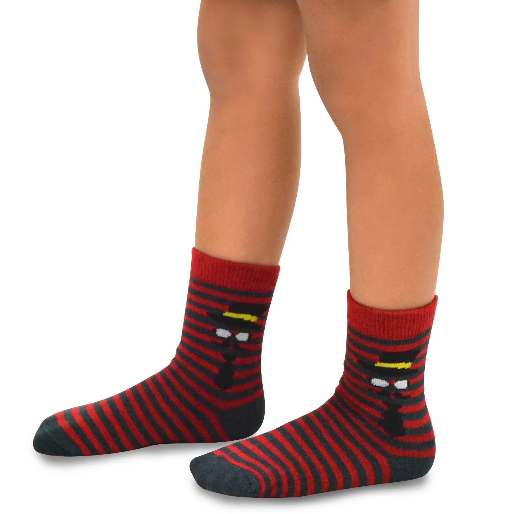 TeeHee Socks Kid's Casual Cotton Short Crew Invisible Face 6-Pack (70933)