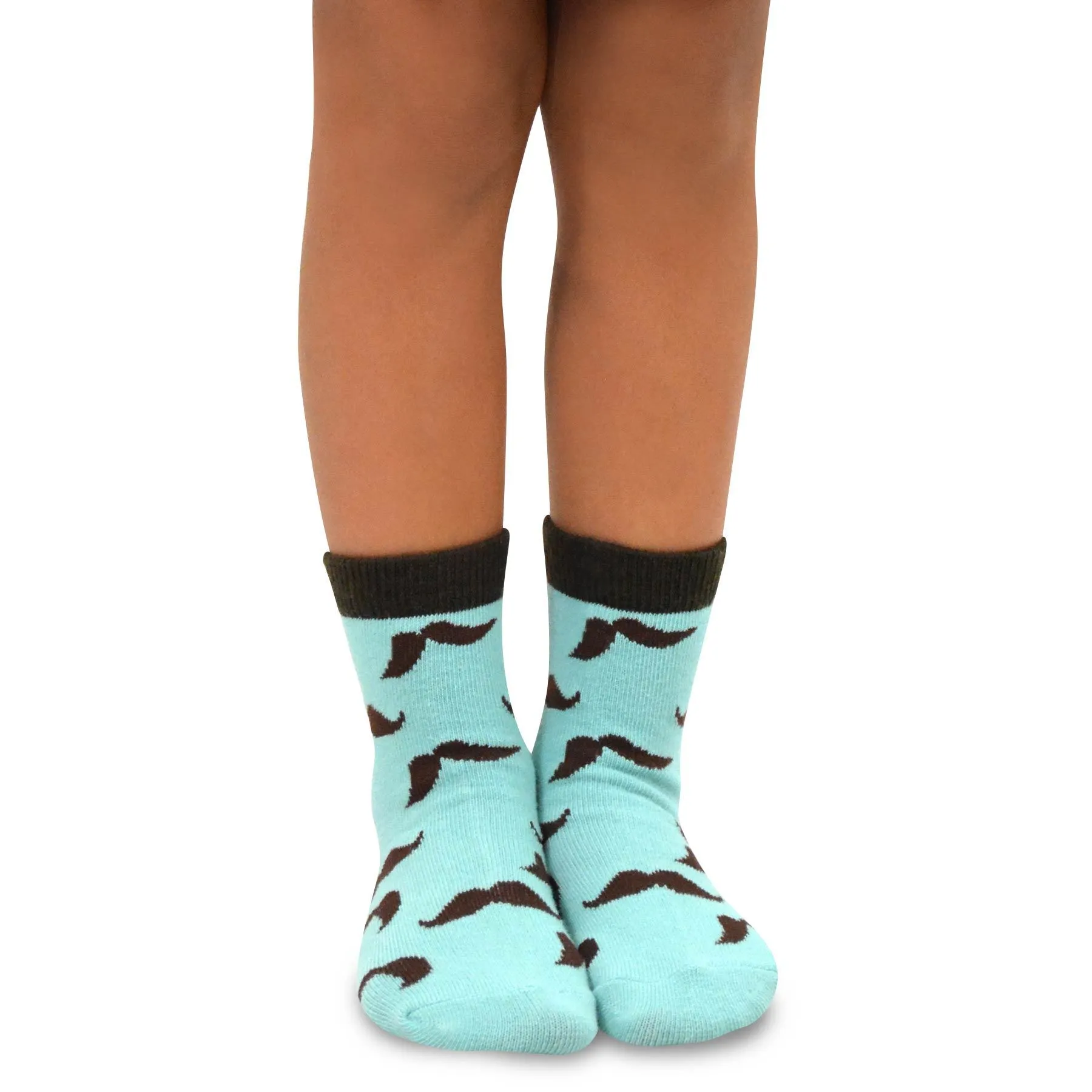 TeeHee Socks Kid's Casual Cotton Short Crew Invisible Face 6-Pack (70933)