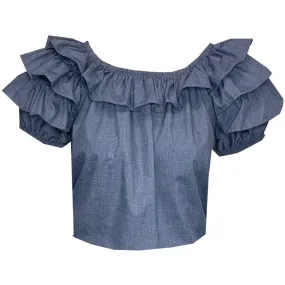 Triple Ruffle Blouse